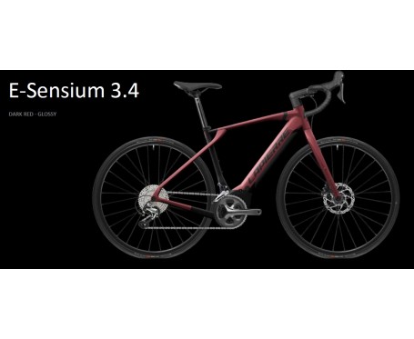 Lapierre E-Sensium 3.4 Dark Red Electric Road Bike Bosch Performance line SX Motor 400wh Battery 2024